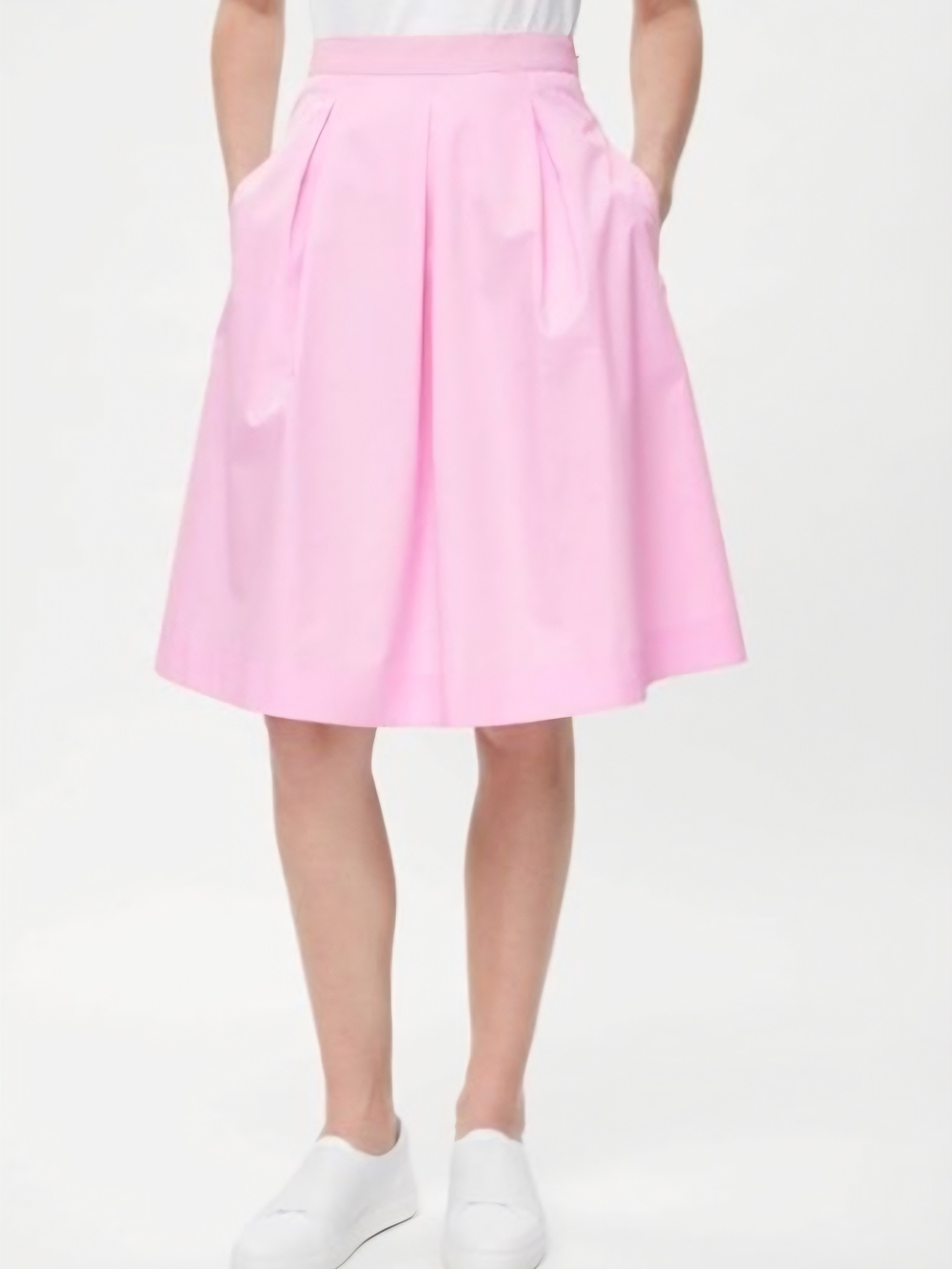 COS Light Pink A-Line Lightweight Barbiecore Girly Summer Vacation Midi Skirt